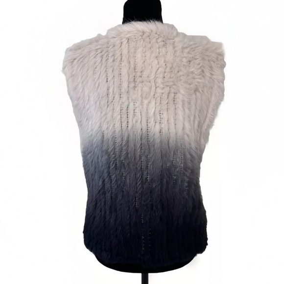 Wish Australia Faux Fur Vest S Super Soft Gray Black Mob Wife Festival Boho EUC - Picture 5 of 6